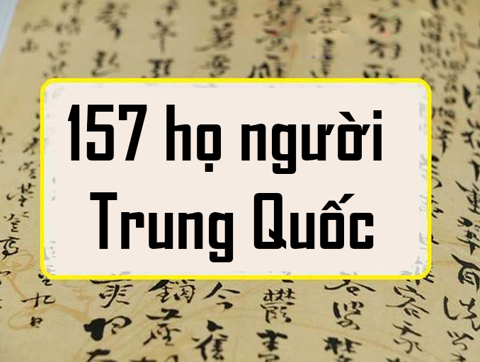 157 họ người Trung Quốc